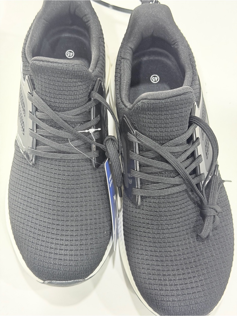 Men's Black Knit Athletic Sneakers - Lightweight Comfort